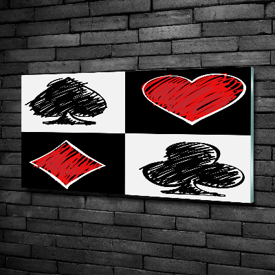 Glasbild Kartenfarben