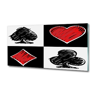 Glasbild Kartenfarben