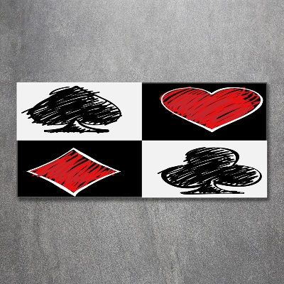 Glasbild Kartenfarben