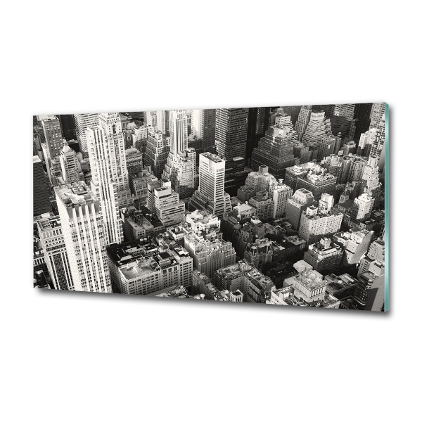 Bild auf glas New York aus der Vogelperspektive