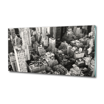 Bild auf glas New York aus der Vogelperspektive