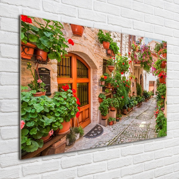 Foto glasbild Eine charmante Straße