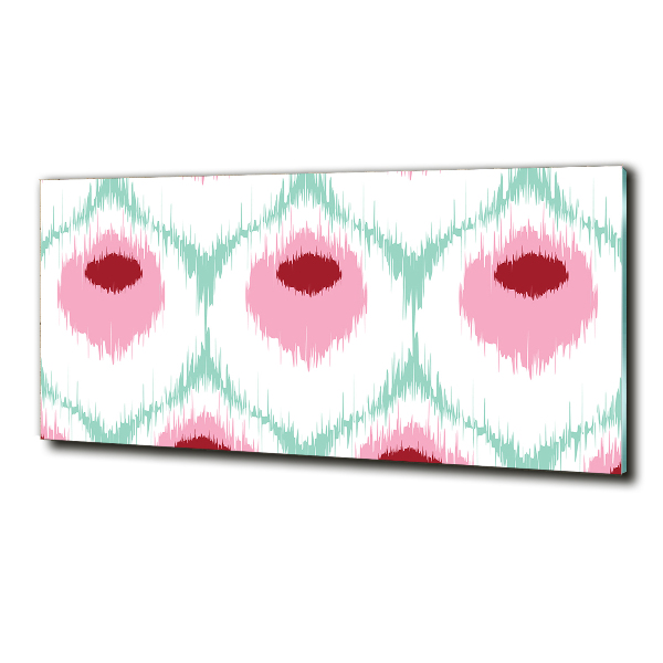 Foto glasbild Pfauenmuster