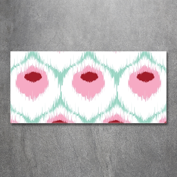 Foto glasbild Pfauenmuster