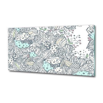 Foto glasbild Blumenmuster