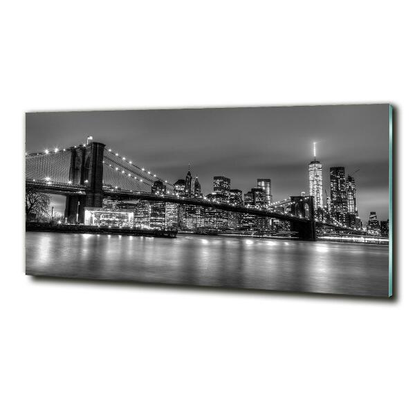 Foto glasbild Brooklyn Bridge