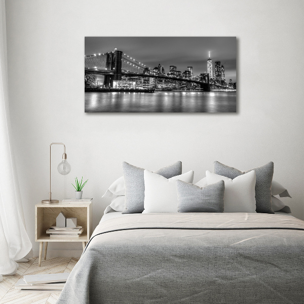 Foto glasbild Brooklyn Bridge
