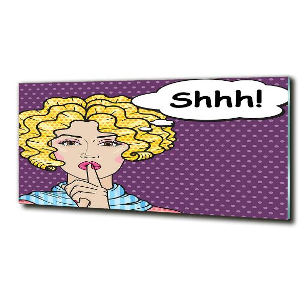 Bild auf glas Comic-Frau