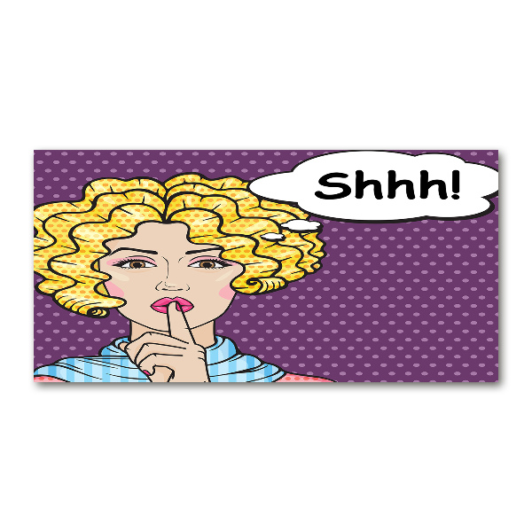 Bild auf glas Comic-Frau