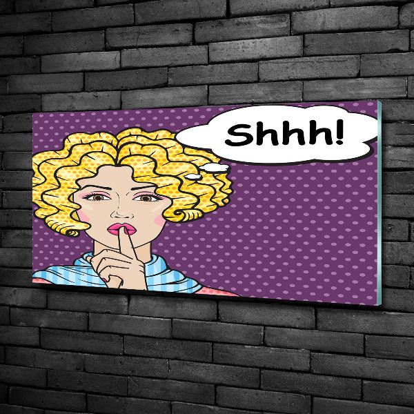 Bild auf glas Comic-Frau