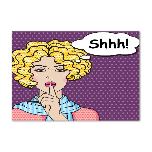 Bild auf glas Comic-Frau