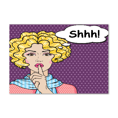 Bild auf glas Comic-Frau