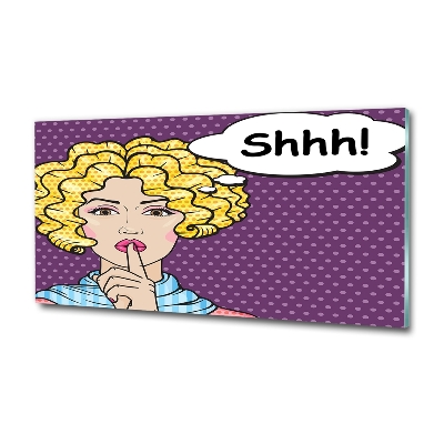 Bild auf glas Comic-Frau