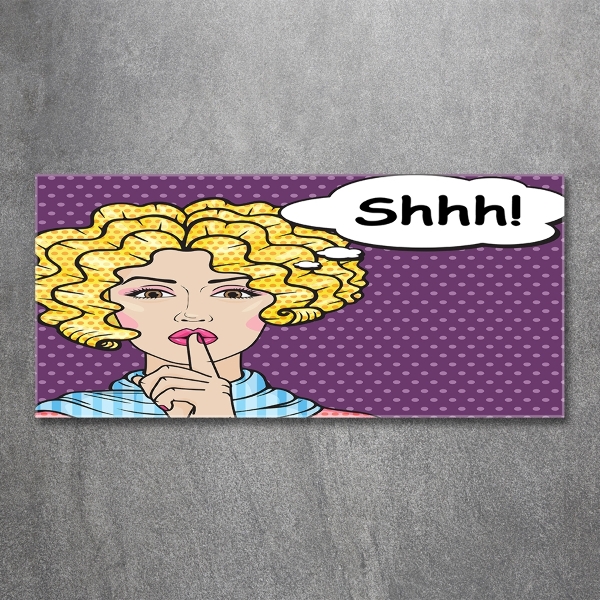 Bild auf glas Comic-Frau