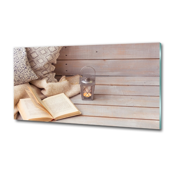 Bild auf glas Entspannung mit einem Buch