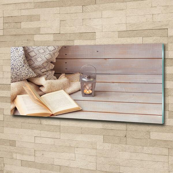 Bild auf glas Entspannung mit einem Buch