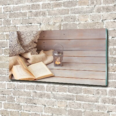 Bild auf glas Entspannung mit einem Buch