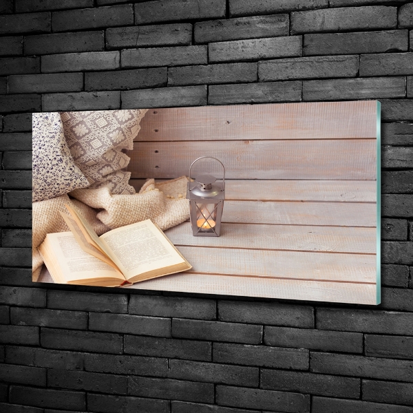 Bild auf glas Entspannung mit einem Buch