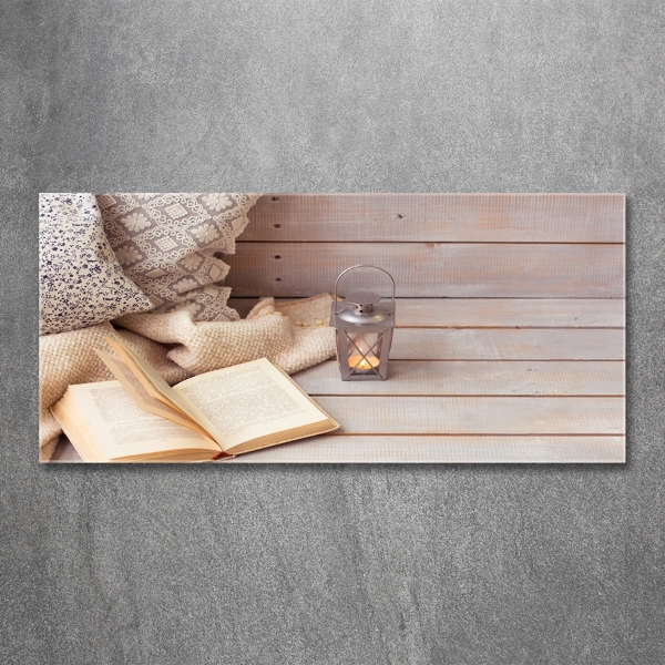 Bild auf glas Entspannung mit einem Buch