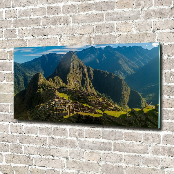 Foto glasbild Ruinen von Machu Picchu
