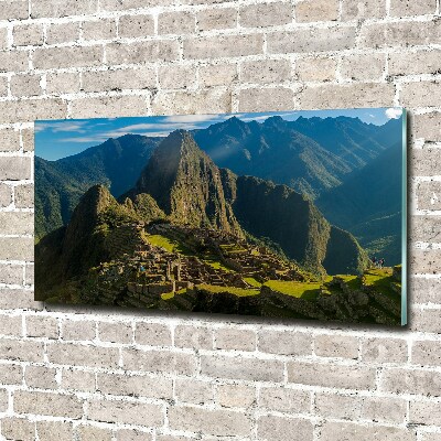 Foto glasbild Ruinen von Machu Picchu