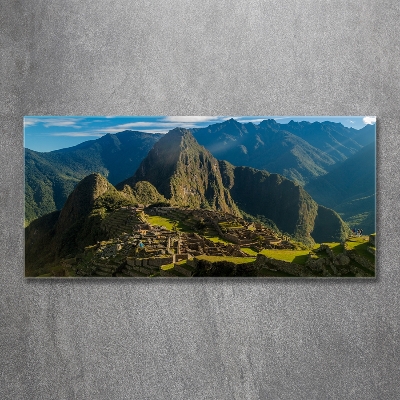 Foto glasbild Ruinen von Machu Picchu