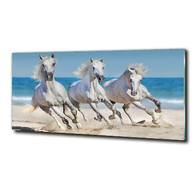 Bild auf glas Strand von White Horses