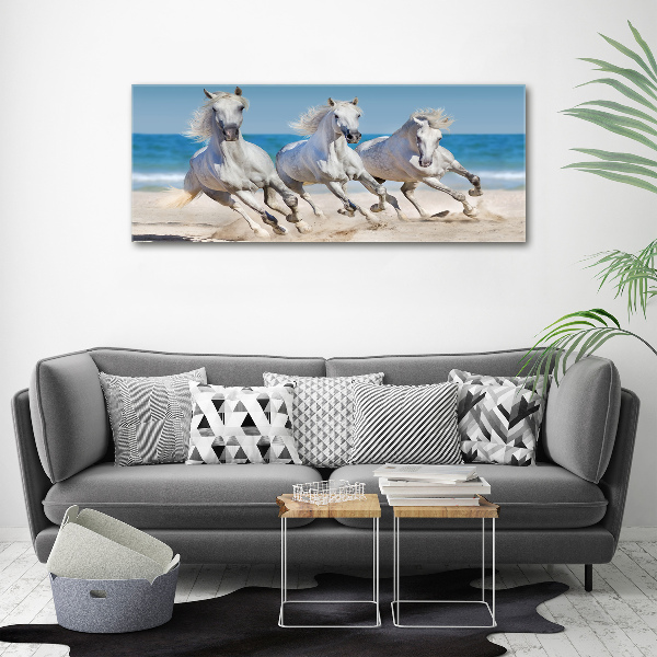 Bild auf glas Strand von White Horses