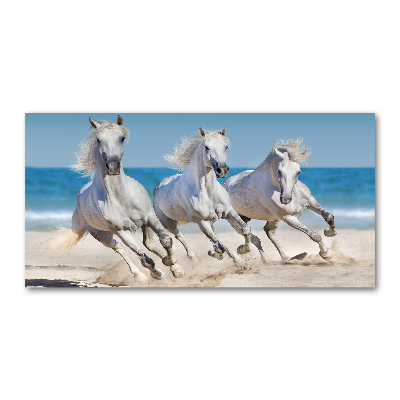Bild auf glas Strand von White Horses