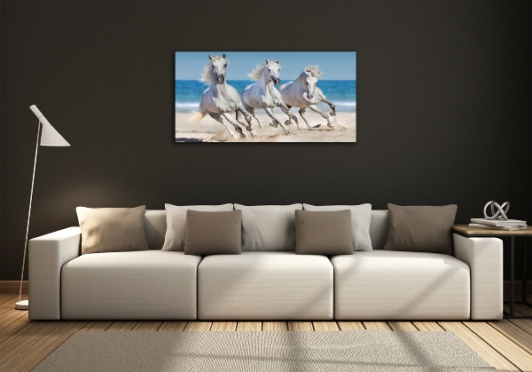 Bild auf glas Strand von White Horses