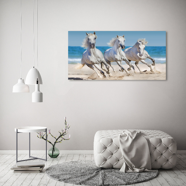 Bild auf glas Strand von White Horses
