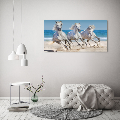 Bild auf glas Strand von White Horses