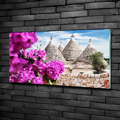 Glasbild Trulli-Häuser