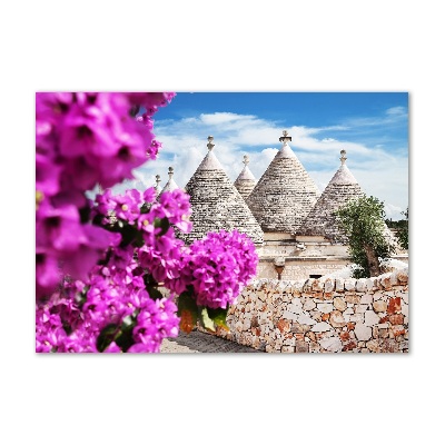 Glasbild Trulli-Häuser