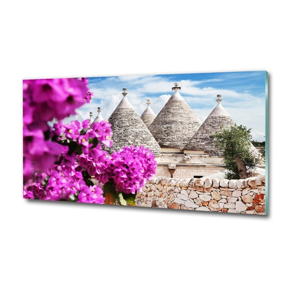 Glasbild Trulli-Häuser