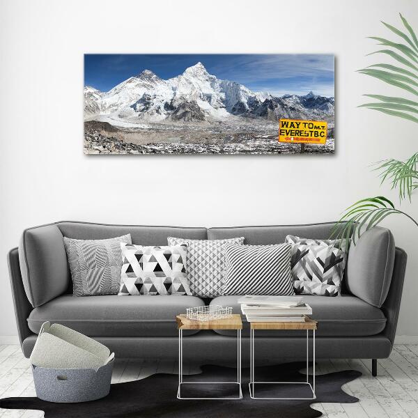 Foto glasbild Mount Everest