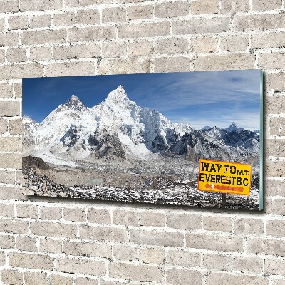 Foto glasbild Mount Everest