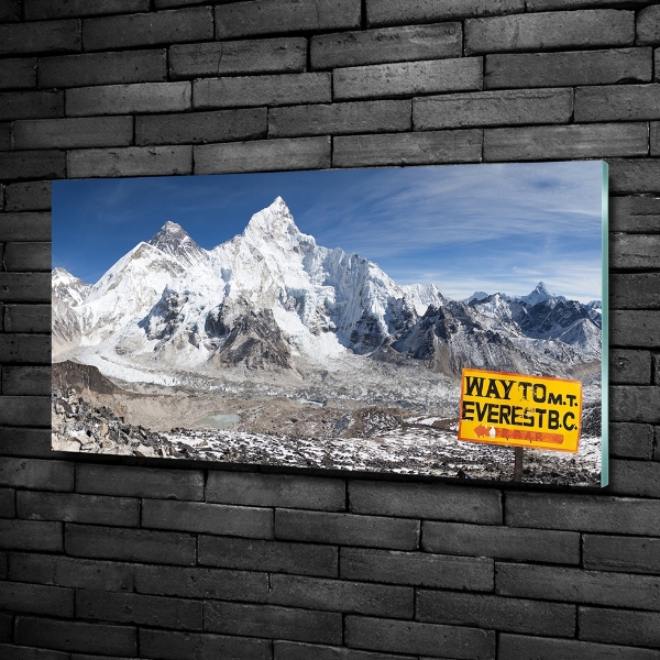 Foto glasbild Mount Everest
