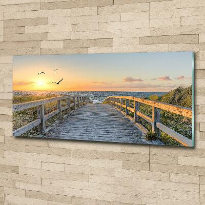 Bild auf glas Weg zum Strand