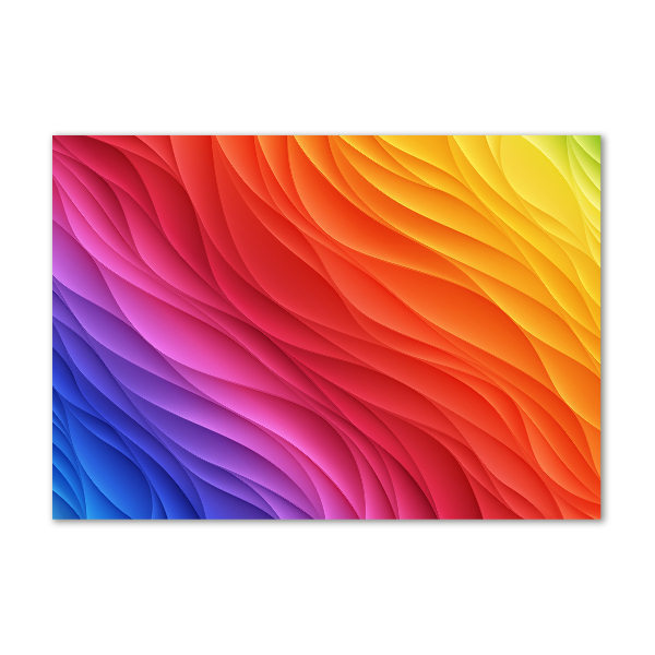 Glasbild Bunte Wellen
