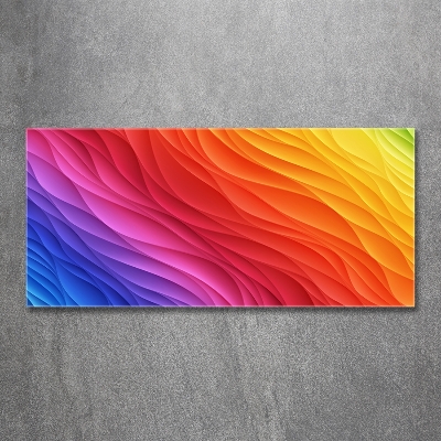 Glasbild Bunte Wellen