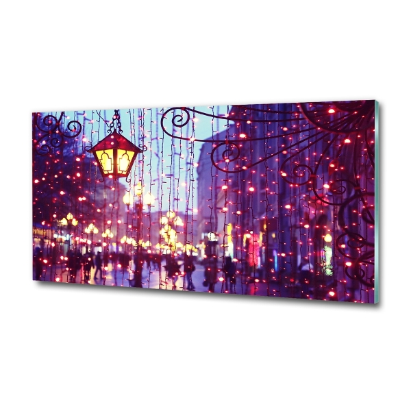 Foto glasbild Lichter in der Stadt