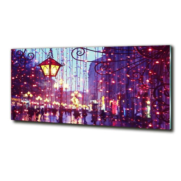 Foto glasbild Lichter in der Stadt