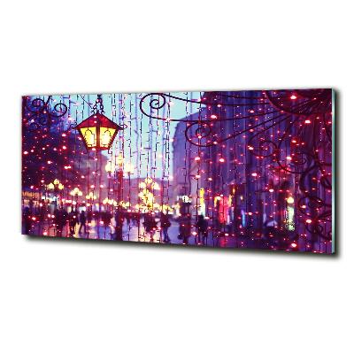 Foto glasbild Lichter in der Stadt