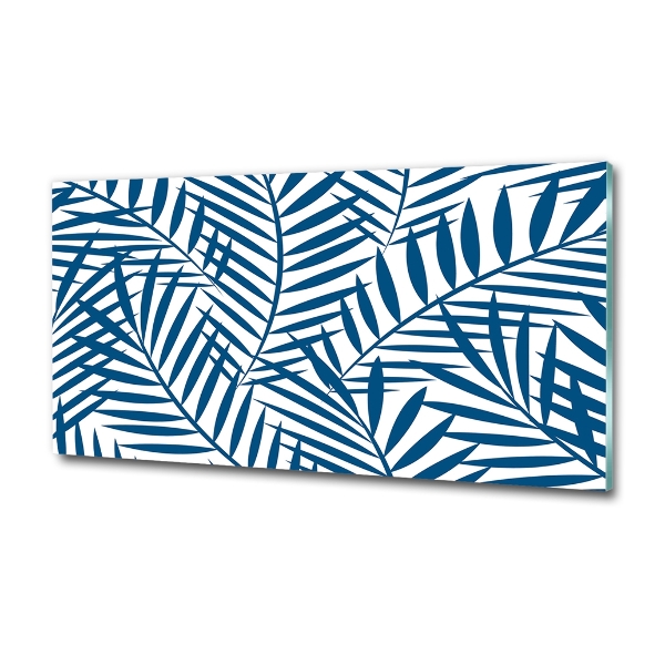Glasbild Palmenblätter
