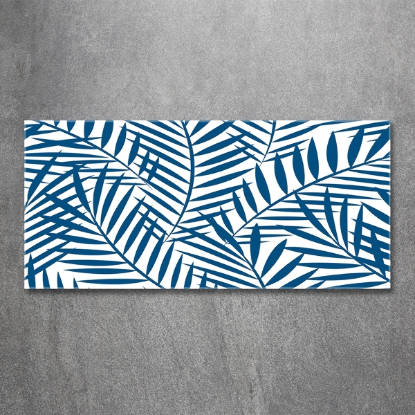 Glasbild Palmenblätter