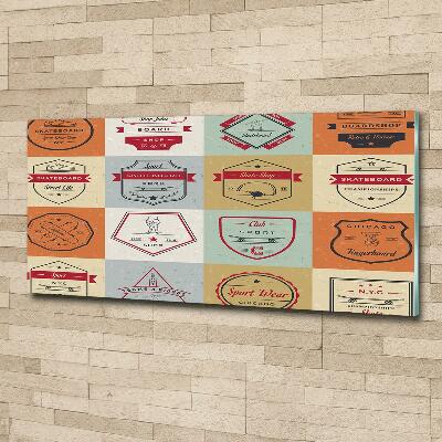 Foto glasbild Skateboard-Schilder