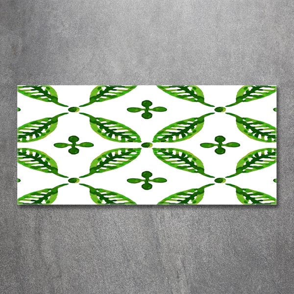 Foto glasbild Grüne Blätter