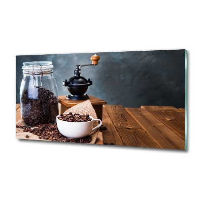 Foto glasbild Kaffeemühle