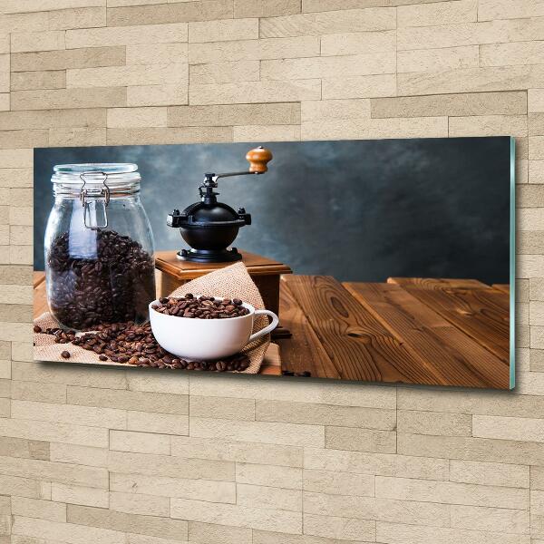 Foto glasbild Kaffeemühle